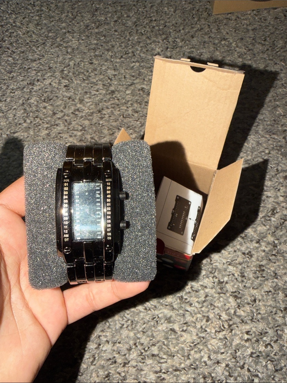 Black Digital LED Bracelet Watch - Stylish Wearable